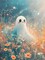 Paint by Numbers Kit for Adults Halloween Ghost, DIY Oil Painting Kit on Canvas with Paintbrushes and Acrylic Pigment, for Paint by Numbers for Beginner, for Home Wall Decor